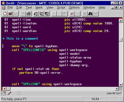 syntax coloring